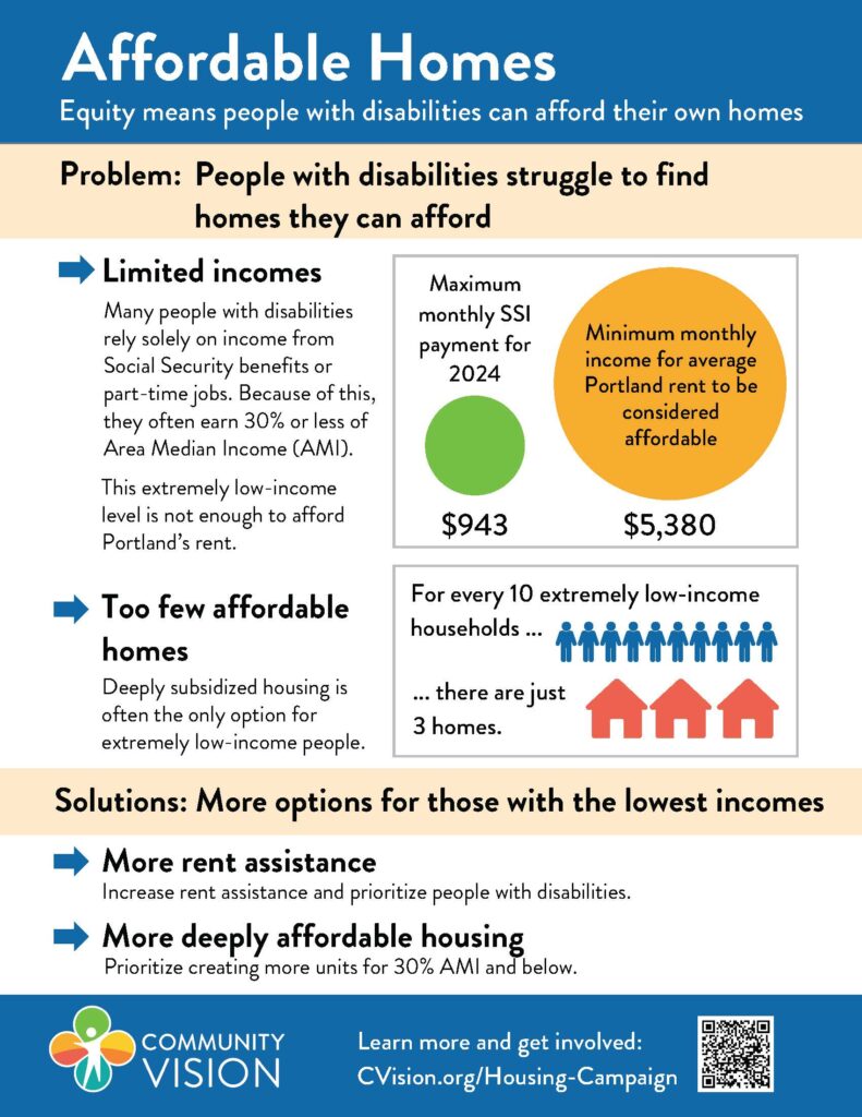 Image of 1 page info sheet on Affordable Homes